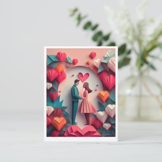 Carte de Saint-Valentin (Debout devant)
