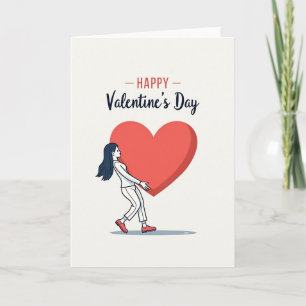 Carte de Saint-Valentin à cœur gros