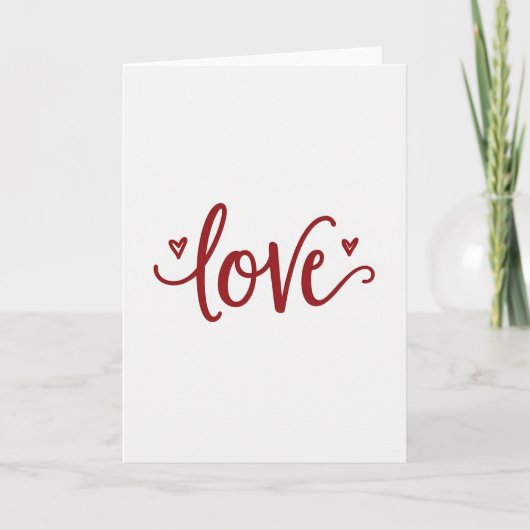Carte de Saint-Valentin à coeurs rouges (Devant)