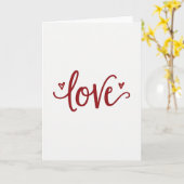 Carte de Saint-Valentin à coeurs rouges (Fleur jaune)