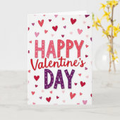 Carte de Saint-Valentin à coeurs superposés (Fleur jaune)
