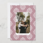 Carte de Saint-Valentin à motif Damassé Classique (Devant)