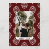 Carte de Saint-Valentin à motif Damassé Classique  (Devant)
