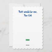 Carte de Saint-Valentin à plat de chat d'art popul (Dos)