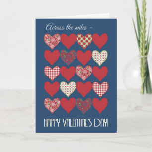Carte de Saint Valentin 'Across the Miles', Coeurs