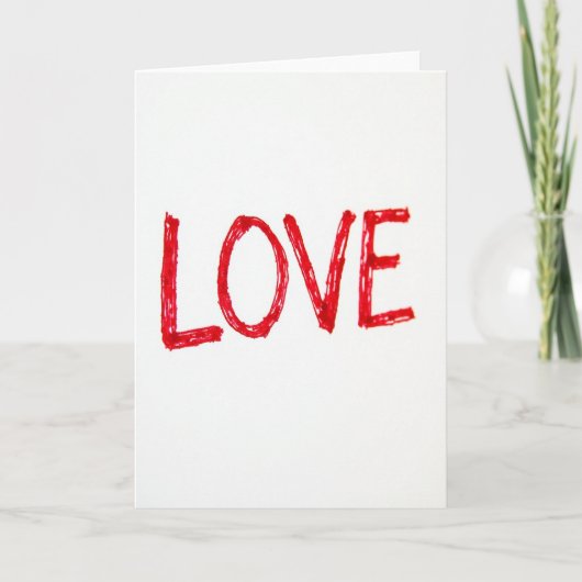 Carte de Saint-Valentin Amour Rouge (Devant)