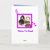 Carte de Saint Valentin amusante avec Basset & Fle (Dos)