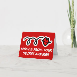 Carte de Saint-Valentin amusante Baisers de l'ad