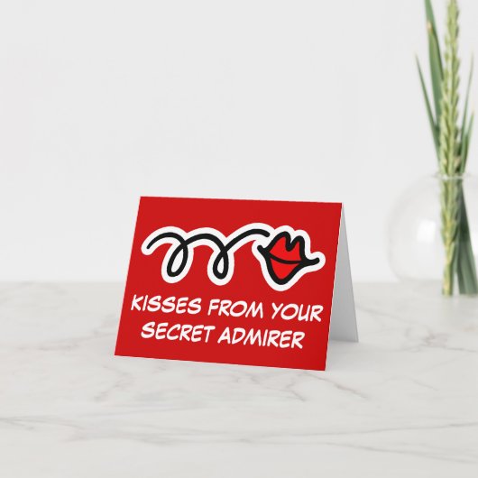 Carte de Saint-Valentin amusante | Baisers de l'ad (Devant)