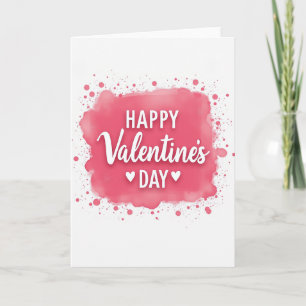 Carte de Saint-Valentin aquarelle éclaboussée Joye