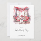 Carte de Saint-Valentin aquarelle élégante personn (Devant)