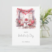 Carte de Saint-Valentin aquarelle élégante personn (Debout devant)