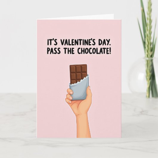 Carte de Saint-Valentin au Chocolat (Devant)