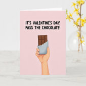 Carte de Saint-Valentin au Chocolat (Fleur jaune)
