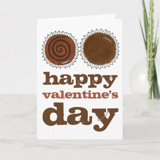 Carte de Saint-Valentin au chocolat Heureuse Saint (Devant)