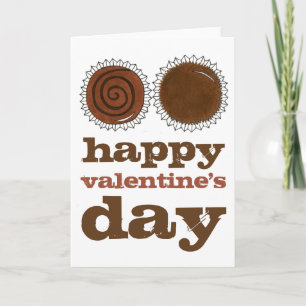 Carte de Saint-Valentin au chocolat Heureuse Saint