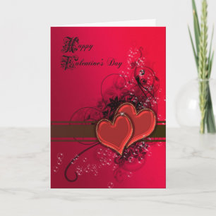 Carte de Saint Valentin aux coeurs et aux bulles