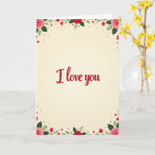Carte de Saint-Valentin aux Roses Rouges Amour (Fleur jaune)