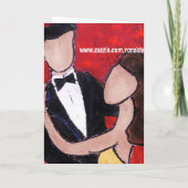 Carte de Saint-Valentin avec des danseurs (Dos)