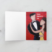 Carte de Saint-Valentin avec des danseurs (Intérieur)