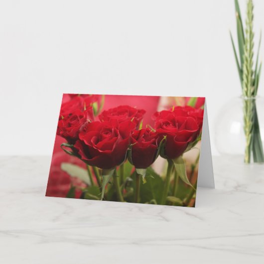Carte de Saint-Valentin avec des roses (Devant)