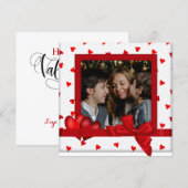 Carte de Saint-Valentin avec photo (Devant / Derrière)