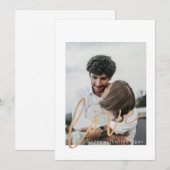 Carte de Saint-Valentin avec photo d'amour en call (Devant / Derrière)