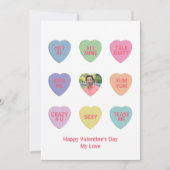 Carte de Saint-Valentin avec photo de coeurs de co (Devant)