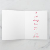 Carte de Saint-Valentin avec photo personnalisée (Intérieur)