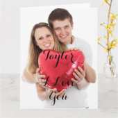 Carte de Saint-Valentin avec photo personnalisée (Fleur jaune)