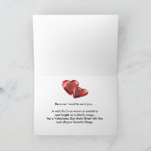 Carte de Saint Valentin avec un éléphant à corde (Intérieur)