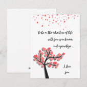 Carte de Saint-Valentin, aventure de la vie (Devant / Derrière)