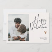 Carte de Saint-Valentin Beige avec Photo et Amour  (Devant)