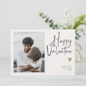 Carte de Saint-Valentin Beige avec Photo et Amour  (Debout devant)