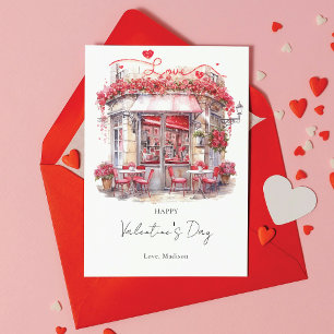 Carte de Saint-Valentin Caffe Élégant Personnalisé