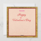 Carte de Saint-Valentin/Carte de vœux à motif de p (Dos)