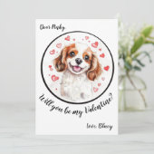 Carte de Saint Valentin Cavalier personnalisable (Debout devant)