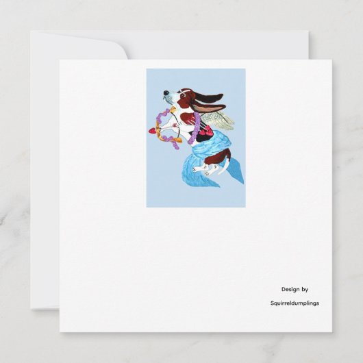 Carte de Saint-Valentin Chien Basset (Dos)