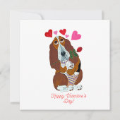 Carte de Saint-Valentin Chien Basset (Devant)