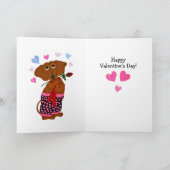 Carte de Saint-Valentin Chien Dachshund (Intérieur)