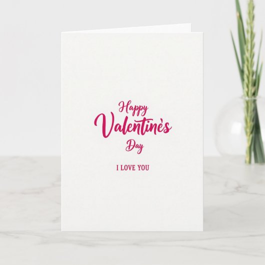 Carte de Saint-Valentin classique « Je t'aime » (Devant)