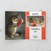 Carte de Saint-Valentin Coeur de Chat (Intérieur)