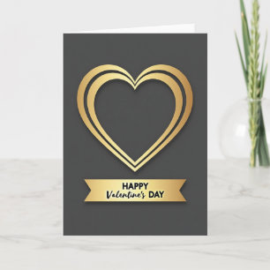 Carte de Saint-Valentin cœur doré