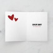 Carte de Saint-Valentin coeurs d'amour personnalis (Intérieur)