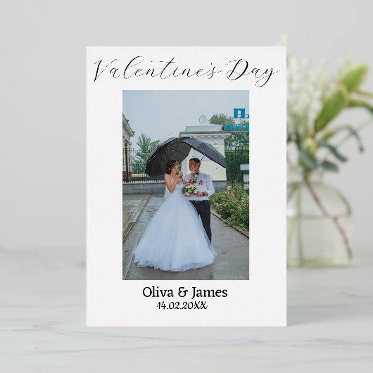 Carte de Saint-Valentin Cœurs Rouges Modernes (Debout devant)