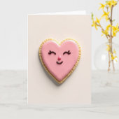 Carte de Saint-Valentin Cookie Love (Fleur jaune)