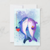 Carte de Saint Valentin Couple Shark Love - Drôle (Dos)