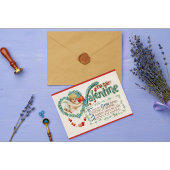 Carte de Saint-Valentin Cupidon Vintage