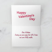 Carte de Saint-Valentin d'amour de chiot (Intérieur)