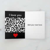 Carte de Saint-Valentin d'amour de panda (Intérieur)